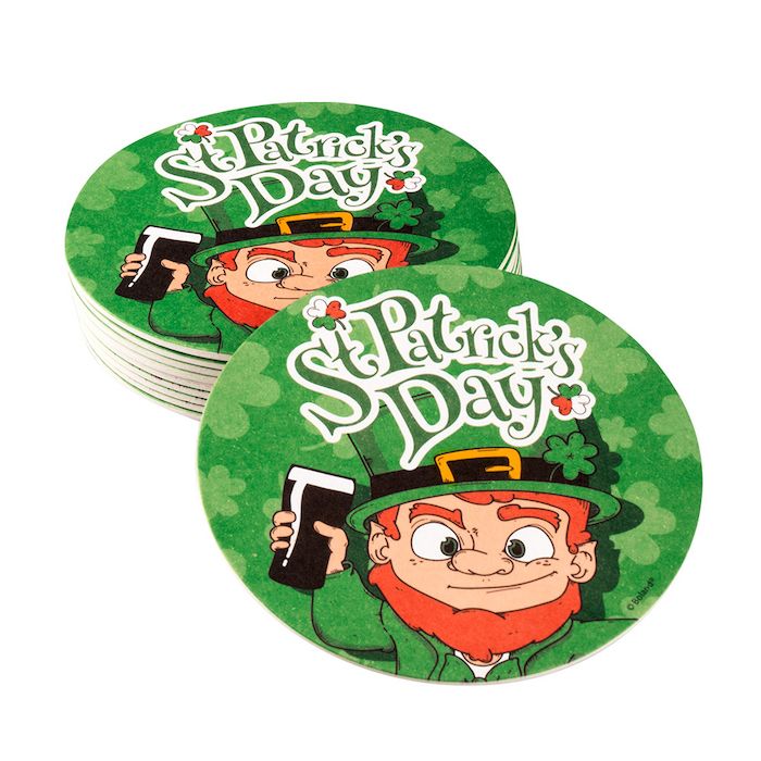 St. Patricks Day glasunderlägg 10x - 10 cm