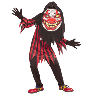Skrämmande clownkostym för barn - one size
