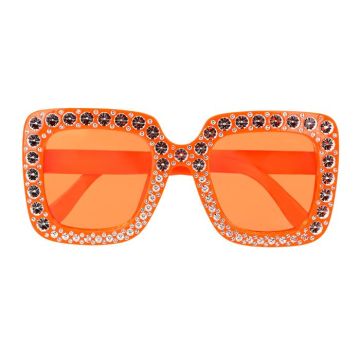 Orange diskoglasögon med bling