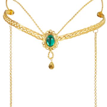 Fantasy alv diadem hårband guld - onesize