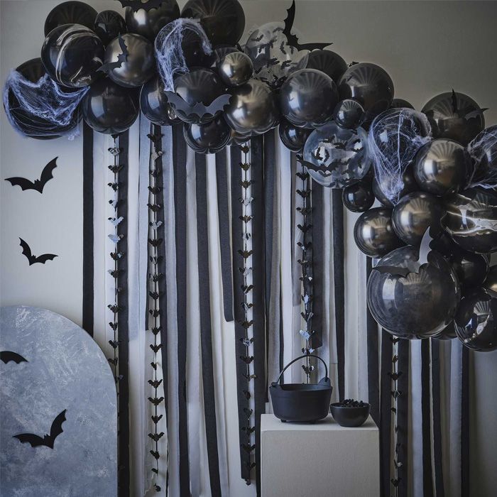 Halloween Fladdermus Ballongbåge 120 delar