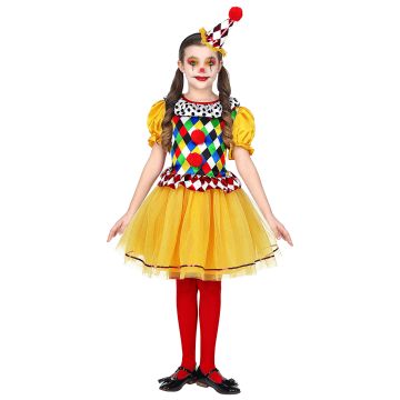 Clownkostym med tutu för flickor