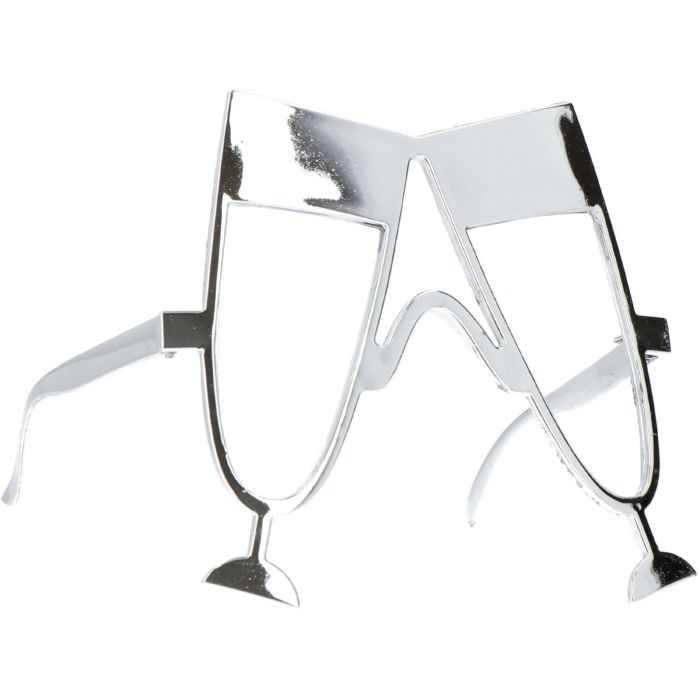Roliga silverchampagneglas