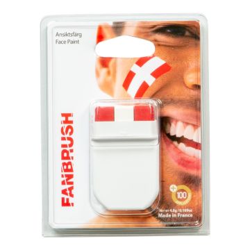 Danska flaggans ansiktsfärg färgpennor röd och vit 6cm