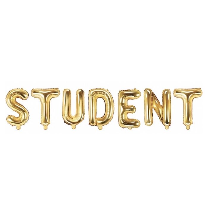 Student Folieballonger i Guld - 40 cm