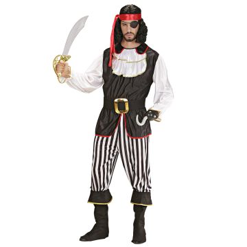Elegant piratkaptenkostym för män