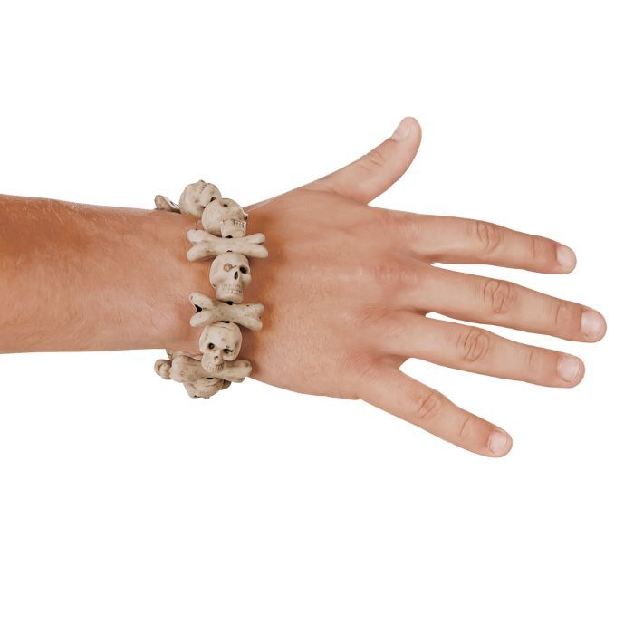 Dödskalle skelettarmband 