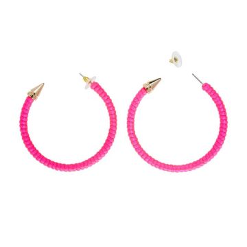 80-tals Örhängen Hoops Rosa