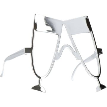 Roliga silverchampagneglas