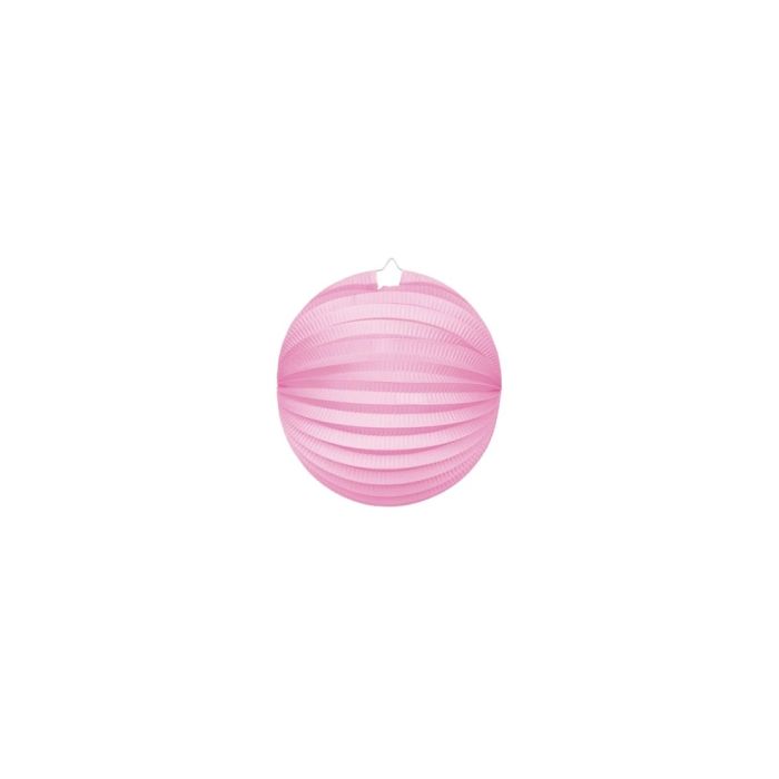 Rund papperslanterna rosa - Ø25 cm