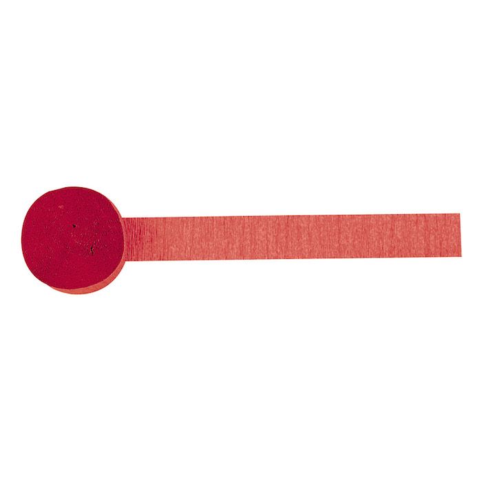 Röd Crepe Streamer - 24 meter