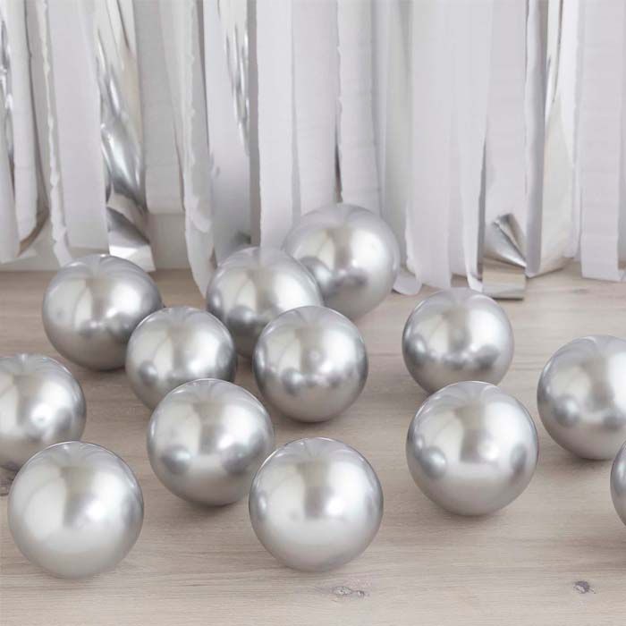 Silver Chrome Mini Ballonger 40x - 12 cm