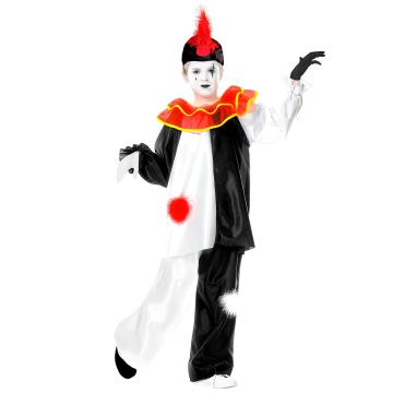 Klassiskt pierrot-kostym för barn