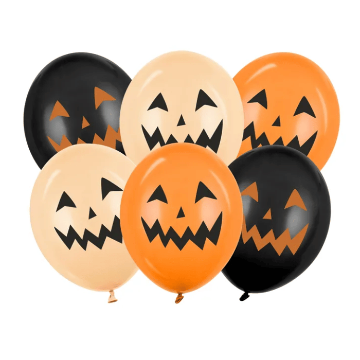 Halloween grönsakballonger 6x - 30 cm
