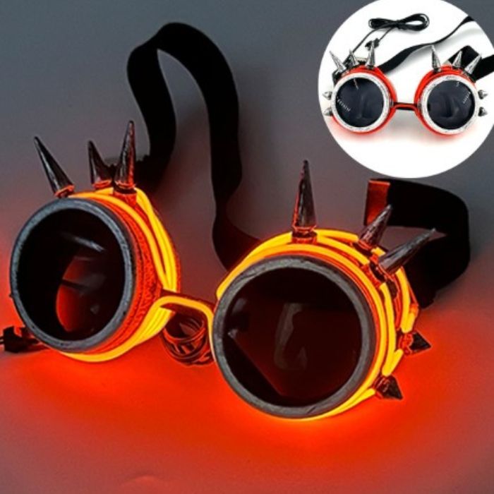 LED-glasögon med piggar orange