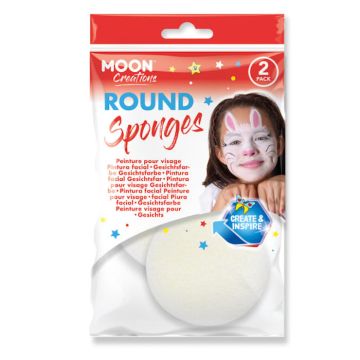 Runda Sminksvampar 2x - vit 