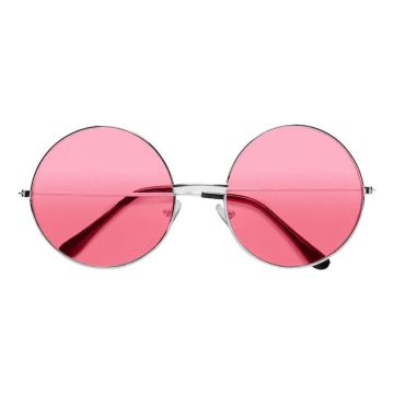 Neon solglasögon runda rosa - onesize