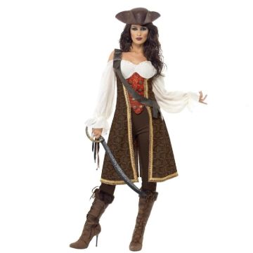 Piratkapten damkostym