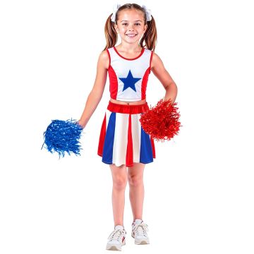 Amerikansk cheerleaderkostym för flickor