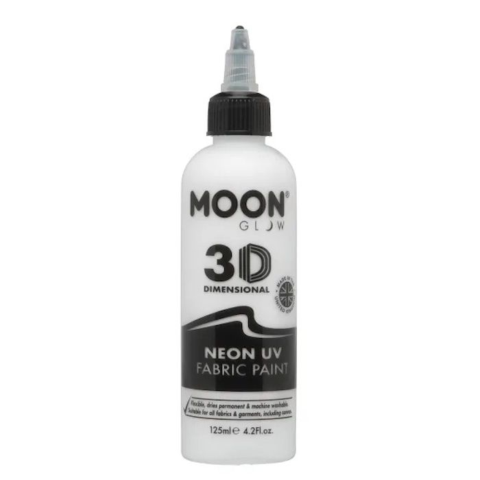 Neon UV Textilfärg Vit 125 ml Moon Creations