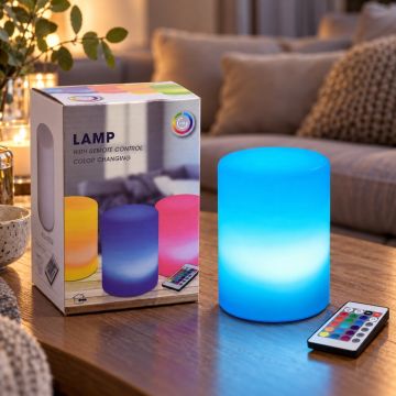 LED-bordslampa med färgskift och fjärrkontroll