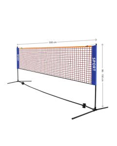 Multifunktionellt nät 5 m. volley/fotboll tennis