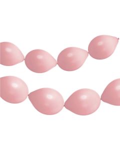 Ballonggirlang med rosa länk 8x - 33 cm