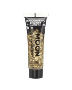 Holografisk Chunky Glitter Gel Guld - 12 ml