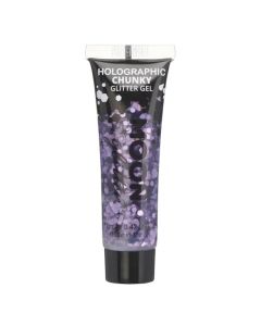 Holografisk Chunky Glitter Gel Lila - 12 ml