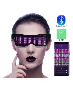 LED Bluetooth Glasögon - Rosa