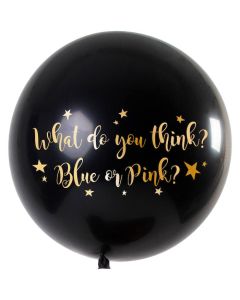 Gender Reveal Metallic Ballong Flicka - 90 cm