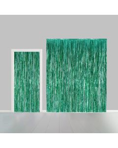 Grön Glittergardin - 100 x 240 cm