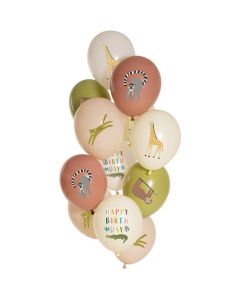 Happy Birthday ZOO Ballonger 12x - 33 cm