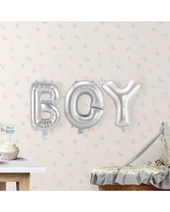 BOY silver folieballong - 36 cm