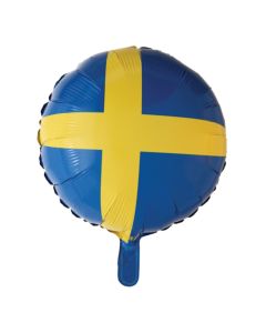 Sverige Folieballong Rund - 45 cm