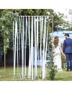 Vitt Bröllopsband - 80 meter