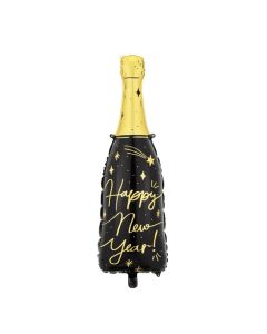 Champagne Happy New Year Folieballong - 39,5 x 98 cm