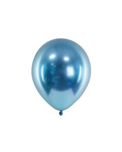 Blå Chrome ballonger 10x - 30 cm