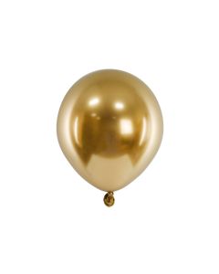 Guld Chrome mini ballonger 50x - 12 cm