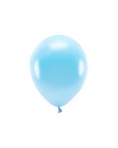 Metallic Ljusblå ballonger 10 x - 30cm