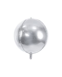 Metallisk silver folieballong - 40 centimeter