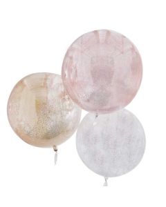 Runda Glitter Ballonger 3x - 55 cm