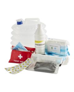 Festivalhygienpaket - våtservetter, första hjälpen-kit med mera.