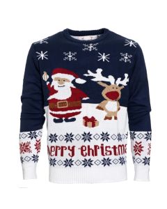 Julesweater Merry christmas økologisk bomuld