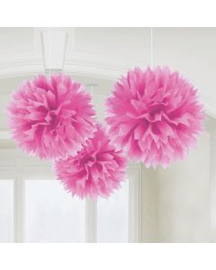 Pompoms i Rosa 3x - 40 cm