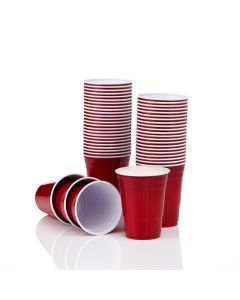Red Cups 50x Plastmuggar - 0,4 liter