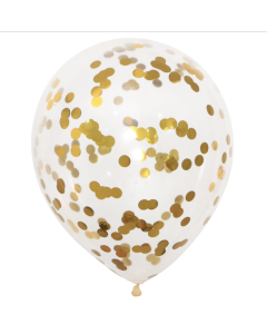 Ballong med guld konfetti - 30 cm