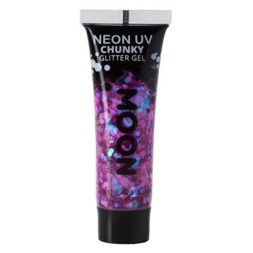 Neon UV Chunky Glitter Gel Lila 12 ml Moon Creations
