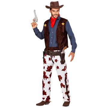 Cowboydräkt med väst och chaps