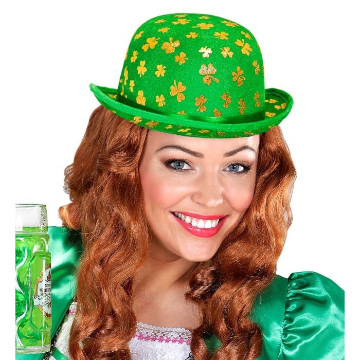 St. Patricks Bowler Hatt Med Klöver